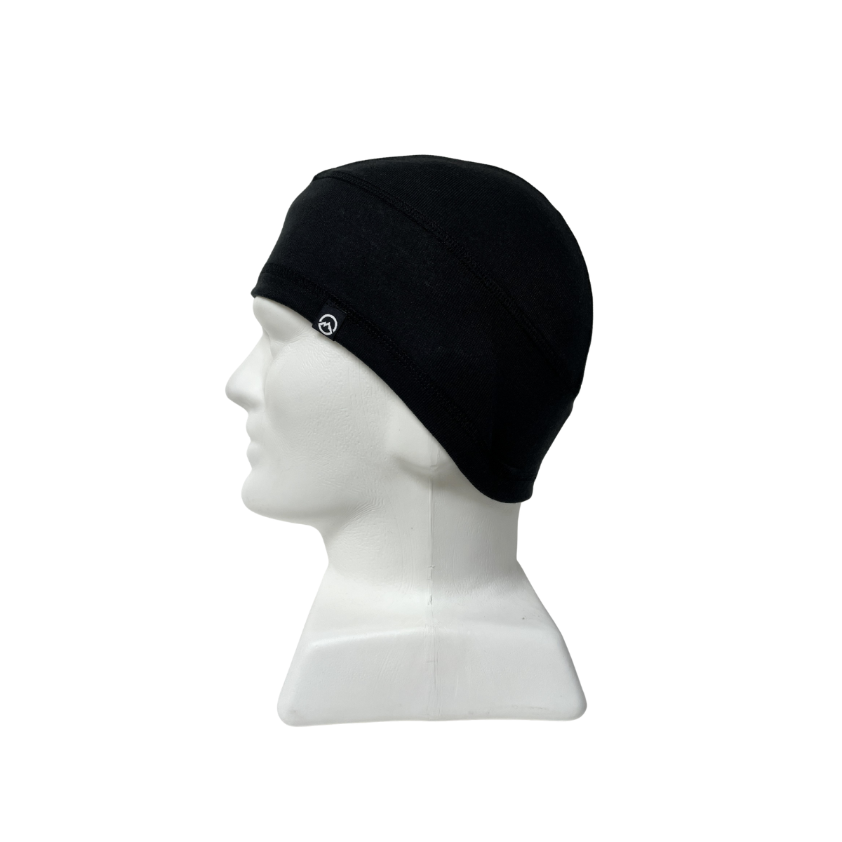 Side view of Domex Polyester Thermal Beanie - Black | Ships Within New Zealand
